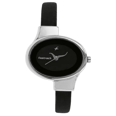 Fastrack Women's 6015SL02 Casual Black Leather Strap (Fastrack Watches Best Price)