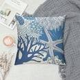 thumbnail image 2 of JEUXUS  Nautical Coastal Pillow Covers in Beach Ocean Themed Decorative Lumbar Bed Pillow Cases Starfish Seashell Throw Pillows Home Decor for Living Room Bedroom Bed Cushion Outdoor, 2 of 5