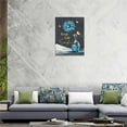 thumbnail image 5 of Daisy Bathroom Decor Wall Art Blue Daisy Butterfly Pictures Wall Decor Keep Life Simple Canvas Prints Painting Artwork Home Office Decorations For Bathroom Living Room Bedroom Framed 12"x16", 5 of 6