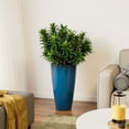 thumbnail image 6 of 21 inch Tall Planters for Outdoor Plants Set of 2,Tall Plant Pots with Drainage Hole,Large Flower Pots for Indoor Front Porch Garden Home Patio,Blue, 6 of 8