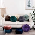 thumbnail image 7 of Round Velvet Decorative Pillow for Couch 15-Inch (Purple), 7 of 7