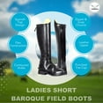 thumbnail image 2 of TuffRider Women Leather Back Zipper Short Baroque Field Boots 9 BLACK, 2 of 3