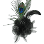 - Expo Int'l Yola Peacock Feather Brooch and Hairclip