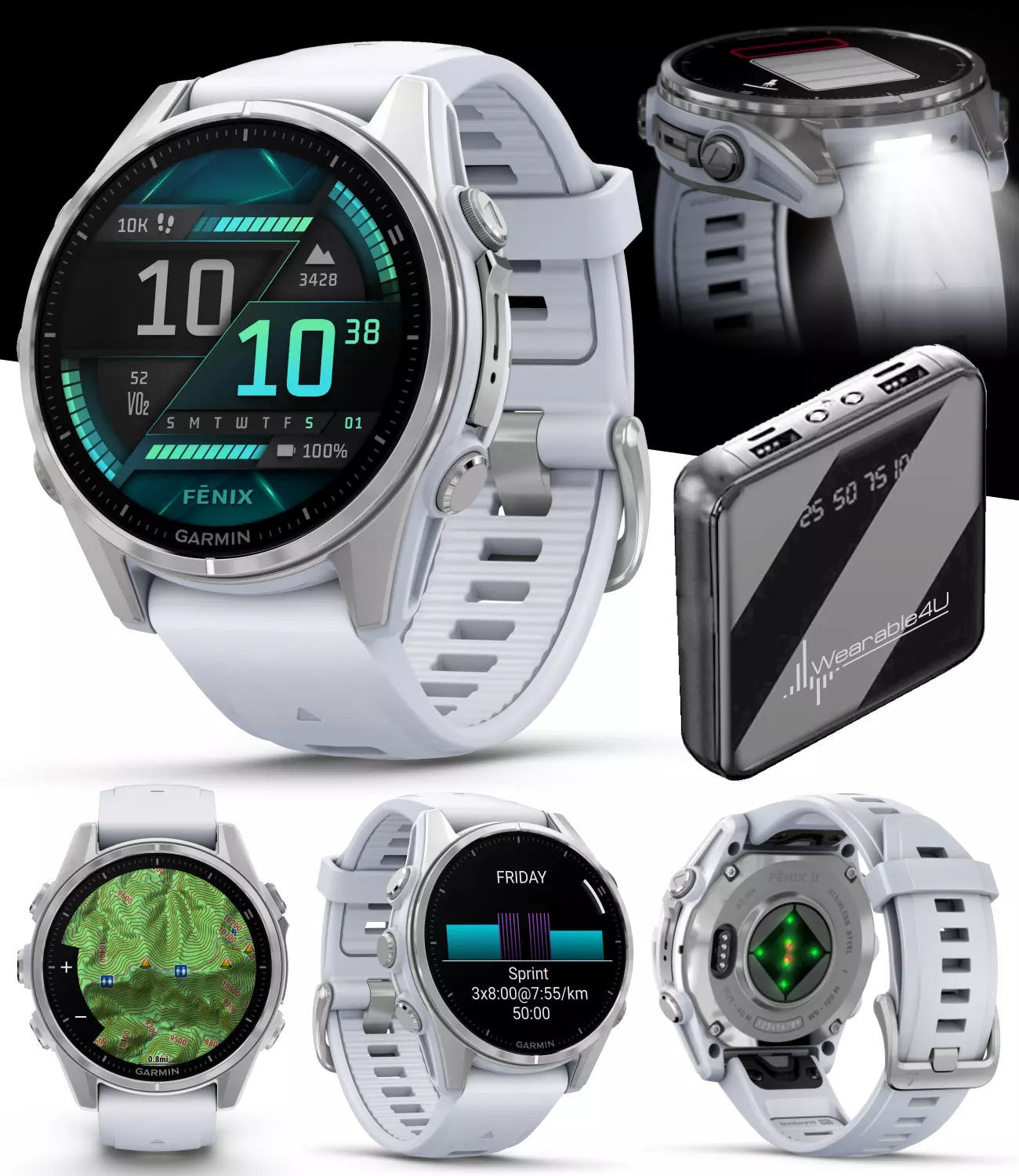 Garmin Fenix 8€“ 43 mm, AMOLED Multisport GPS Smartwatch, Silver