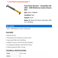 thumbnail image 2 of Front Shock Absorber - Compatible with 2005 - 2008 Workhorse Custom Chassis W22 2006 2007, 2 of 2