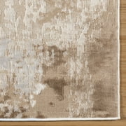 Arlo Verano Modern Abstract Beige Area Rug, 2x6