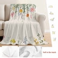 thumbnail image 5 of Eucalyptus Leaves Floral Blanket Soft Cozy Warm Throw Blanket for Couch, Plush Fuzzy Flannel Fleece Blankets for Sofa, Spring Rustic Botanical Flowers Bed Blankets Lightweight Gifts for Men, 50"x80", 5 of 9