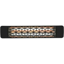 Eurofase Heating - 2000 Watt Single Element 39 Inch Electric Patio Heater-480 Voltage-Black Finish-Stella Decorative Fascia