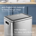 thumbnail image 3 of happimess Elmo Rectangular 8-Gallon Double Bucket Trash Can with Soft-Close Lid, Platinum Silver, HPM1004A, 3 of 10