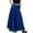 Blue, variant on Bimba Women Long Maxi Cotton Skirt A-Line Flaired Skirts With Drawstring Waist