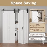 64 X 84 Double 1 Lattice Shapes Interior Bi-Fold Barn Door Within Manufacture Wood Folding Closet Door