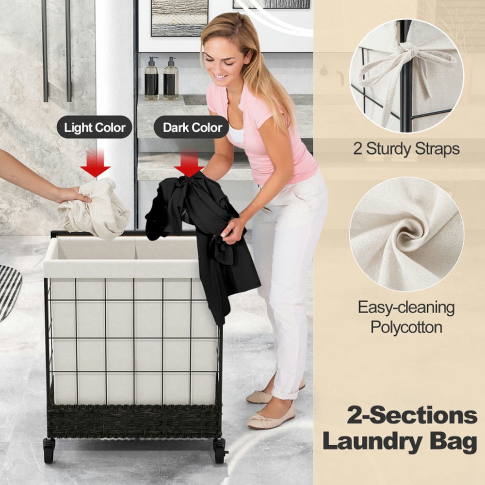 Finihen Laundry Hamper, Laundry Basket, Laundry Hamper with Lid and Lockable Wheels, for Bathroom, Laundry Room, Black Finihen Laundry Hamper, Laundry Basket, Laundry Hamper with Lid and Lockable Wheels, for Bathroom, Laundry Room, Black
