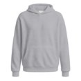 thumbnail image 2 of TBWNWG Boys Girls Casual Solid Knit Long Sleeve Hooded Sweatshirt with Pockets Textured Outdoor Jacket for Youth Pullover Warm Top, 2 of 4
