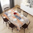thumbnail image 6 of Orange Blue Table Cloth Waterproof Tablecloths, Minimalist Smear Abstract Art Painting Tablecloth Dining Table Cover for Kitchen Party Tabletop Outdoor, Rectangle Tablecloth 54x108 Inch, 6 of 9