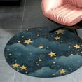 thumbnail image 2 of Colorful Stars Clouds And Moon Round Area Rugs for Bedroom Living Room, 6FT Soft Indoor Circle Carpets, Carpet Home Decor Floor Mat, 2 of 6
