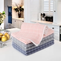 PiccoCasa Cotton Kitchen Towels 6Pcs, 13" x 29", Classic Plaid Mixed Color