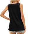 thumbnail image 4 of Summer Sleeveless Top For Women Casual Solid Color Crewneck Vest Ladies Soft Beach Tank Top Shirts Blouse, 4 of 6
