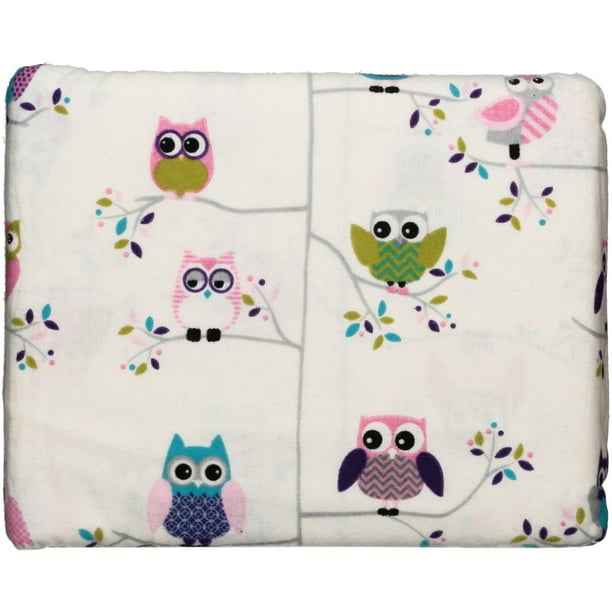 Mainstays Flannel Sheet Set, Owl Print