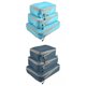 thumbnail image 1 of 2 juegos de cubos de embalaje para maletas portátiles, expandibles, bolsas de aseo, ligeras, resistentes al desgaste, organizador de equipaje de viaje, bolsas de almacenamiento para azul BLESIY Cubo de empaque de compresión, 1 of 8