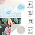 thumbnail image 7 of SKYSONIC Bath Mats Toiletry Mat, Fluffy Plush Absorbent Bath Rugs Carpet with Non Slip Bottom for Bathroom Floor Toilet Tub and Shower,23.6"x15.7"+17.3"x13.4"-Blossom Cactus, 7 of 7