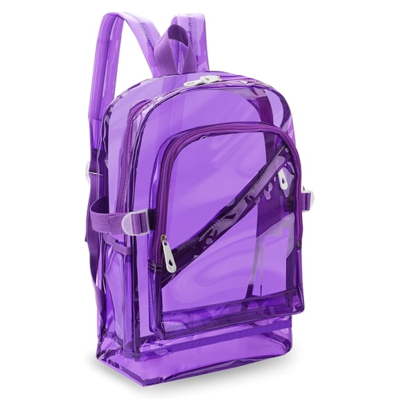 TSV Heavy Duty Clear Backpack, Large Capacity See Through Clear Bag for college, Concerts, Sports, Travel
