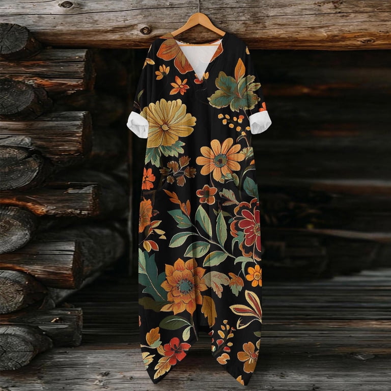 hawaiian retro dress Vintage 1960s Hawaiian Paradise Dead Stock Maxi Dress
