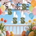 thumbnail image 5 of Easter Wooden Sign, Bunny Ear Letter Ornament Hanging Decoration, Colorful Spring Home Decor for Wall Door Party, 5 of 5