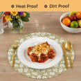 thumbnail image 4 of Yellow Leaves Round 15 Inch Placemats Set of 6, Farmhouse Pastoral Aesthetic Plants HeatResistant Non Slip Place Mats for Dining Table, Wipeable Braided Kitchen Table Mats for Housewarming, 4 of 9