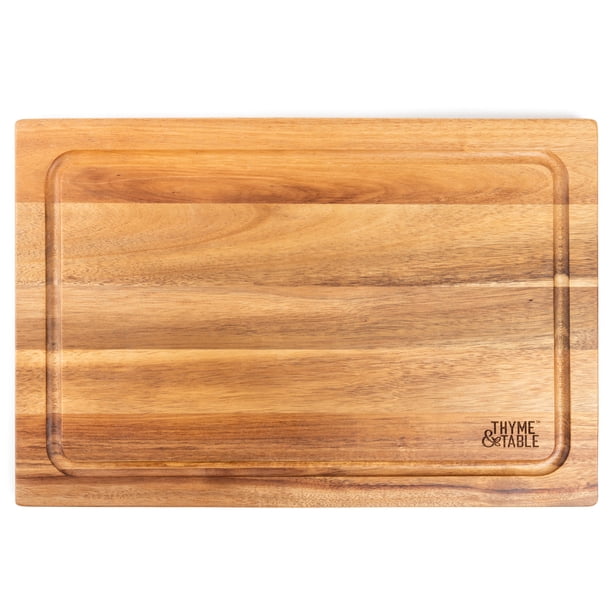 Herringbone Bamboo Cutting Board Thyme Table Kitchen
