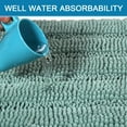 thumbnail image 5 of Bath Mats for Bathroom Non Slip Extra Thick Chenille Striped Bath Rug 24" x 36" Absorbent Non Skid Fluffy Soft Shaggy Rugs Washable Plush Mats for Indoor, Bath Room, Tub - Eggshell Blue, 5 of 6