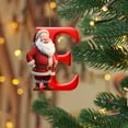 thumbnail image 2 of Dmlowu 26 Letter Christmas Ornaments with Santa - Exquisite Christmas Tree Ornaments for Xmas Tree, Personalized Hanging Christmas Tree Decorations Pendant for Holiday Party, 2 of 6