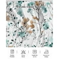 thumbnail image 7 of Vintage Teal Bed Skirt King Size 18" Drop Brown Wildflowers Leaves Abstract Botanical Ruffled Wrap Around Bed Skirts Adjustable Elastic Bedskirt Dust Ruffle for King Size Bed, 7 of 7