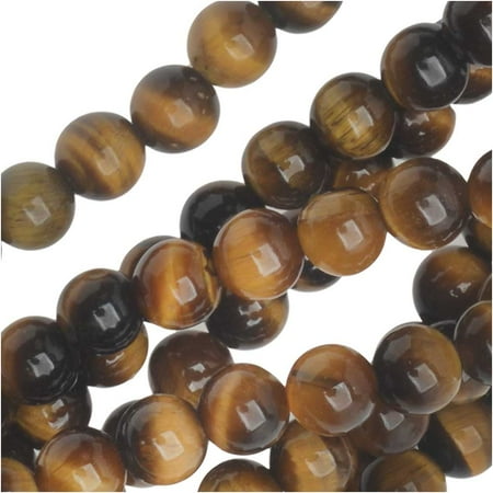 Tiger Eye Gemstone Beads - Dakota Stones Gemstone Beads, Tiger Eye, Round 4mm, 8 Inch Strand