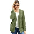 thumbnail image 1 of Femmes devant Ouvert Manches Longues Chunky Cardigan Pulls en Vrac Coa, 1 of 3