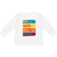 thumbnail image 3 of Inktastic Eat Sleep Muay Thai Repeat Boys or Girls Long Sleeve Toddler T-Shirt, 3 of 5
