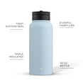 thumbnail image 6 of JoyJolt Vacuum Insulated Water Bottle with Flip Lid & Sport Straw Lid - 32 oz - Blue, 6 of 8