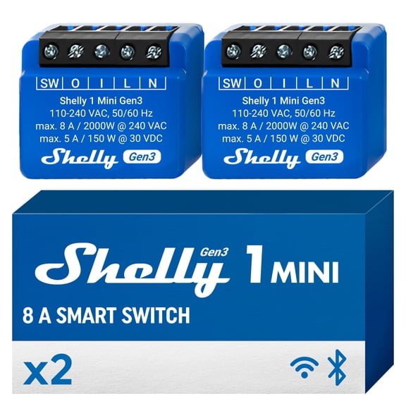 Shelly 1 Mini Gen3 x2