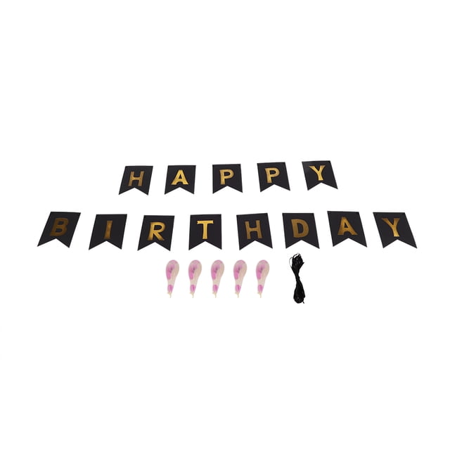 Globos y pancartas de confeti para niños y adultos Celebración de cumpleaños con brillo dorado