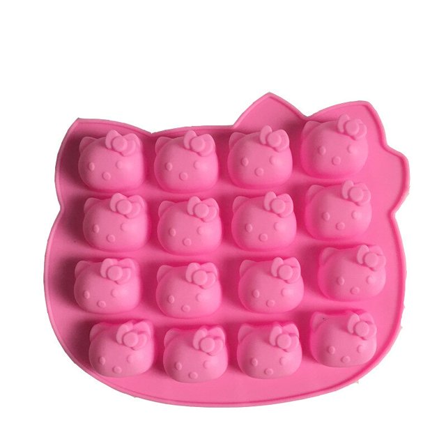 Molde de silicona para helado de Hello Kitty, DIY para jabón molde para pastel, Chocolates, paletas, congelador, herramientas para hornear Chocolate, molde lindo