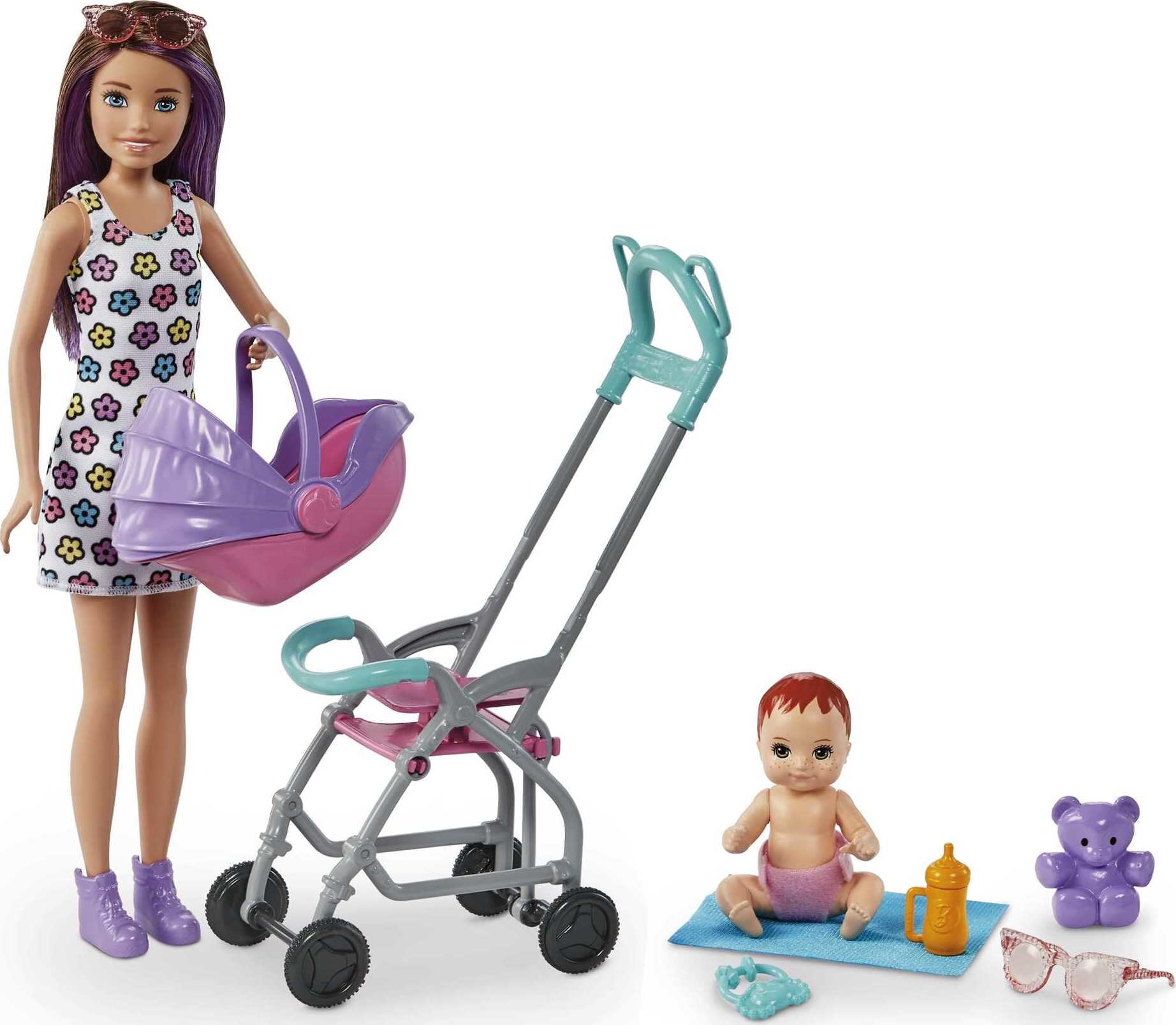 Barbie Skipper Babysitters Inc. Doll & Stroller Playset, for 3 Years & Up