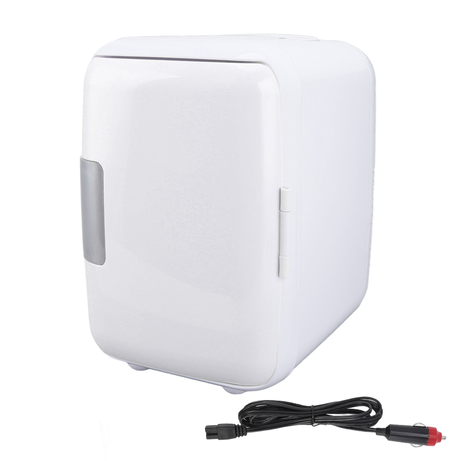 Car Mini Fridge 4 Litre, Compact Mini Fridge with a Separator, Super Quiet And Portable Mini Fridge Great for Bedroom, Office, Car, Dorm (White)
