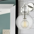 thumbnail image 2 of Innovations Lighting  Newton Sphere - 1 Light 8" Wall-Mounted Sconce Polished Nickel/Seedy, 2 of 5