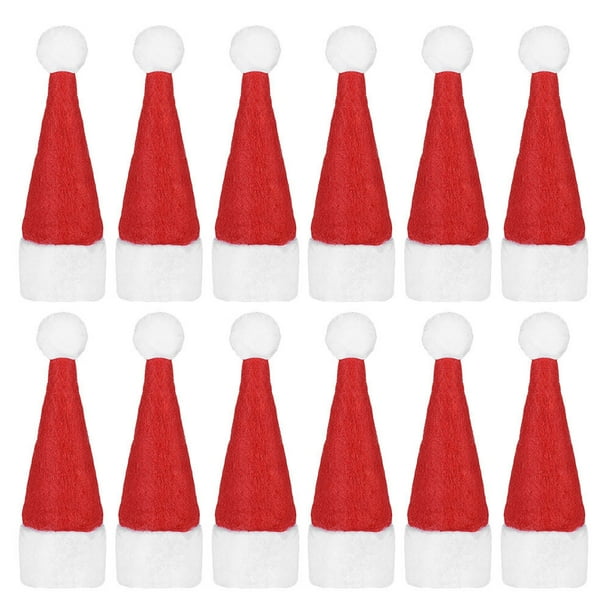 EeaseMX 36 gorros navideños creativos con forma de piruleta, minigorros navideños
