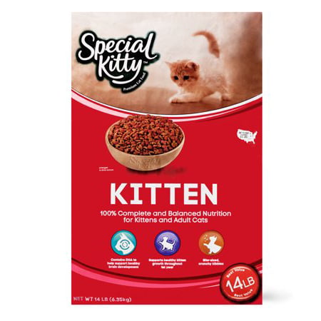 Special Kitty Kitten Formula Dry Cat Food, 14 lb (Best Formula For Sensitive Stomach)