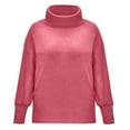 thumbnail image 5 of GigrtiJin Women Turtleneck Sweaters Plus Size Long Sleeves Casual Loose Knitted Sweater Comfy Warm Pullover Tops, 5 of 5