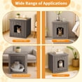 thumbnail image 6 of Cat Litter Box Enclosure, Plastic Hidden Litter Box Side Table with Openable Front Door, Cat Box Enclosure Cabinet for Indoor & Outdoor Use, Weatherproof, Easy to Clean & Assemble, Grey, 6 of 6