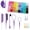 32 colors 11-piece set, variant on Girls Hair Braiding Kit, Complete Styling Tool Set with Colorful Elastic Bands, Rat Tail Comb, Teasing Brush, Loop Tools, Hair-Safe Band Remover, Precision Parting Combs for Kids Braids Ponytails