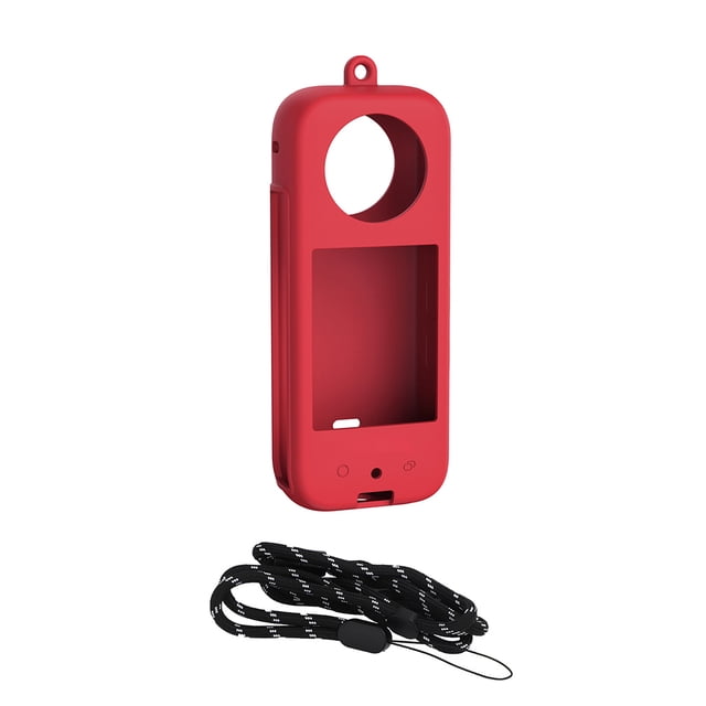 Maoww Case Protective Panoramic Camera Accessories Cases Pure Simple Comfortable Soft Skin Sleeve No Dust for Insta360 X3 Red