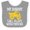 Heather and White, variant on Inktastic Construction My Daddy Still Plays with Trucks Boys or Girls Baby Bib