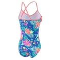 thumbnail image 2 of URMAGIC URMAGIC 4-12T Child Girls One Piece Ruffle Swimsuit Criss Cross Bathing Suit Swimwear/Blue Flower, 2 of 6